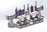 Centre d'usinage CNC 5 axes à portique robuste Syntec System, 5 broches, double broche 18000 tr/min, grande station de travail, haute précision