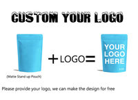 Conception numérique Logo imprimé personnalisé Mylar plastique 3.5g 7g 14g 28g Stand-up Baggies Zip Lock alimentaire Mylar pochette sac