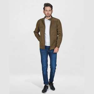 Chaqueta de Cuero 2025 para Hombre, Diseño Personalizado con Logotipo, Mangas Largas, Cuello Alto, Lona Transpirable, Cortavientos, para Invierno - Product Image 5