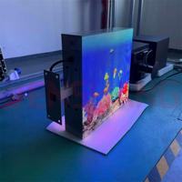 Insegna Luminosa LED Quadrata per Pubblicità 384/500mm, Singola/Doppia Faccia, P1.8 P2.5 P5, Dimensioni, Colore e Lunghezza del Supporto Personalizzabili