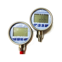 Battery Operated Digital Display Pressure Gauge 5-Digital LCD IP65 Protection 304 Stainless Steel 0.5% F.S Accuracy Dual Power