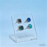 Présentoir à boucles d'oreilles en acrylique transparent pour clous d'oreilles et bijoux