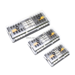 Circuit automobile de véhicule Fusibles de contrôle automobile <span class=keywords><strong>12V</strong></span> 24V Porta Fuse 8 Way Auto Fuse Box Block - Product Image 1