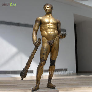 <span class=keywords><strong>Estatua</strong></span> de Hércules de Bronce de Tamaño Real, Escultura Griega Clásica Famosa, Hombre Desnudo Griego Desnudo Hecho a Medida - Product Image 1