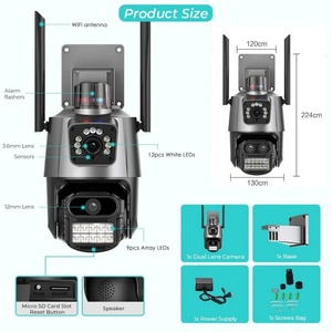 Yoosee 8MP 4K IP Outdoor WiFi PTZ Dual Lens CCTV <b>Camera</b> Auto Tracking Waterproof <b>Security</b> Video Surveillance <b>Light</b> Alarm Cameras - Product Image 3