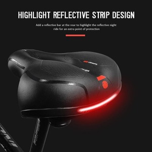 <span class=keywords><strong>Selle</strong></span> de vélo en cuir PU souple, amortissante et ventilée pour VTT et vélos de route - Unisexe, adulte, utilisation toutes saisons - Product Image 4