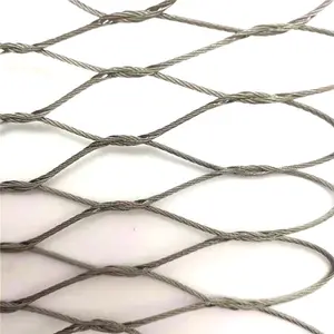 Stainless steel wire rope mesh net rope plants zoo Wire Rope mesh enclosure