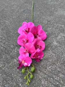 Venta al por mayor Real Touch Latex Faux Phalaenopsis flores de orquídeas artificiales 7 flores para Pascua ramas de flores artificiales decorativas - Product Image 6