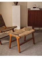 Fauteuil de loisirs Vantervi moderne en rotin tressé avec repose-pieds pour salon, appartement et extérieur