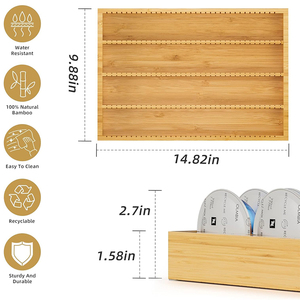 Bandeja Organizadora de Cápsulas de Café de Bambú al por Mayor para <span class=keywords><strong>Nespresso</strong></span> <span class=keywords><strong>Vertuo</strong></span>, Soporte para Cápsulas para Gabinete de Cocina, Cajón o Encimera - Product Image 5