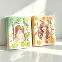 Album de collection portable en PVC transparent imprimé sur mesure avec fenêtre découpée pour photos, mini porte-cartes photo Kpop