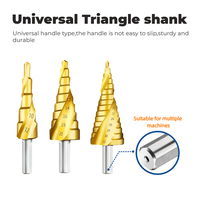 High Performance HSS M2 M35 SPOT DRILL BIT Coated Triangle Shank 4-12/4-20/4-32MM Double Spiral Flute Drill for Metal Wood
