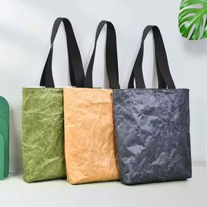 Sac fourre-tout en papier Tyvek imperméable de grande capacité avec logo personnalisé, écologique, lavable, sac à bandoulière pour femmes, vente en gros - Product Image 4
