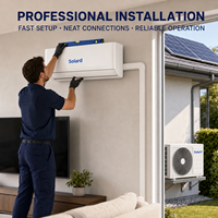 ACDC Hybrid Solar Thermal Regulator 9000BTU Pendingin Udara Rumah Tangga Tipe Split dengan Modul PV Terhubung