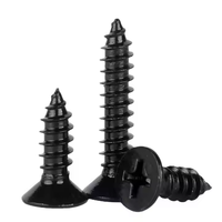 Vis autotaraudeuses en acier noir antirouille de qualité 4.8, tête fraisée Phillips, GB846 M3.5 M3.9 M4.2 M4.8 M5.5 M6.3