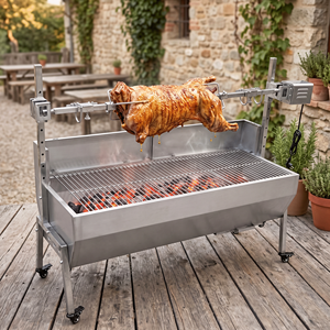 Commercial 8 Level Height Stainless Steel Automatic Chicken Pork Lamb Electric <strong>Rotisserie</strong> Charcoal <strong>Grill</strong> BBQ <strong>Grill</strong> for Party - Product Image 2