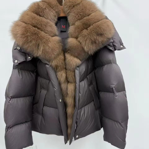 OFTBUY 2025 – Nouvelle Parka <span class=keywords><strong>d</strong></span>'hiver de luxe pour femme, en <span class=keywords><strong>duvet</strong></span> <span class=keywords><strong>d</strong></span>'<span class=keywords><strong>oie</strong></span>, avec capuche en fourrure de renard naturelle, épaisse, chaude, imperméable et ceinturée - Product Image 1