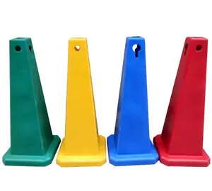 Cono de señalización de seguridad de plástico, señal de cono deslizante para suelo húmedo, piramidal, multicolor, venta al por mayor