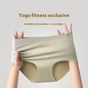 Speciali <span class=keywords><strong>slip</strong></span> Yoga Fitness da donna 7A antibatterico cavallo <span class=keywords><strong>senza</strong></span> cuciture biancheria intima lavorata a maglia in Nylon/Spandex <span class=keywords><strong>senza</strong></span> vita media dell'anca - Product Image 2