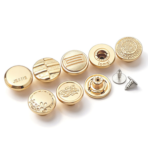 Golden Plating Jeans <b>Buttons</b> and Rivets Zamac Custom Brand Logo Pattern Jacket Metal custom <b>buttons</b> for jeans Denim - Product Image 3