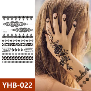 Tatuaggi Temporanei all'Henné OEM all'Ingrosso, Design Sexy con Pizzo Nero per Mani, Tatuaggi Impermeabili su Carta, Adesivi per Body <span class=keywords><strong>Art</strong></span> Femminile - Product Image 4