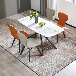 DW1077 quanu modern 4 kişilik yemek masası seti yeni tip seramik yemek masaları mobilya