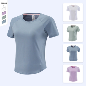 Camiseta Deportiva Ligera y Transpirable para Mujer, Cuello Redondo, Mangas Cortas Holgadas para Correr - Product Image 6