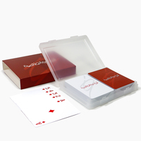 Jeu de cartes de poker de luxe personnalisé en deux volumes avec boîte et étui en plastique
