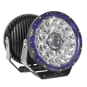 9'' 9 Inch Aurora Round Led Driving Light Offroad Automotive 2KM 20000LM 132W Spot Lights Laser LED Driving Light With DRL