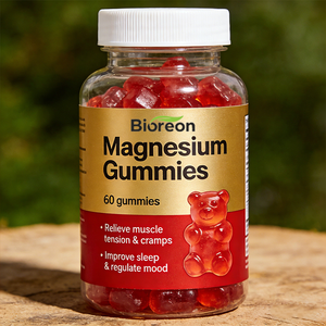 Gomitas Veganas de Glicinato de Magnesio con 60% de Frambuesa y 600 mg de Magnesio, con Potasio y Pimienta Negra para la Relajación, Marca Privada OEM ODM - Product Image 3