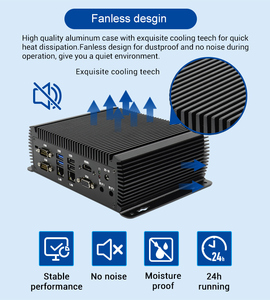 Sharerdp tùy chỉnh Core i3 i5 6100U 6200U 7100U 7200U <span class=keywords><strong>2</strong></span> LAN 6 Com không quạt điều khiển công nghiệp nhúng máy tính cho màn hình cảm ứng - Product Image 4