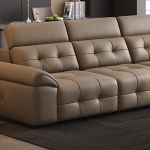 112128 Quanu Sofá de Cuero Modular de Tres Plazas para Oficina, Sofás de Cuero Modernos para Sala de Estar, Estilo Florecia - Product Image 3