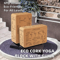 Hochdichter Rutschfester Feuchtigkeitsabweisender Umweltfreundlicher Kork-Yoga-Block für Universelle Anwendung - Natürlicher Anfänger-Leitfaden für Posen & Balance