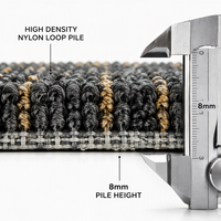 Moquette murale sur mesure pour chambre d'hôtel 5 étoiles, en nylon bouclé 8 mm, projet sur mesure