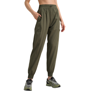 Pantaloni Cargo estivi larghi e traspiranti ad asciugatura rapida ad alta elasticità da <span class=keywords><strong>donna</strong></span> pantaloni sportivi Casual da esterno con elastico in vita - Product Image 6