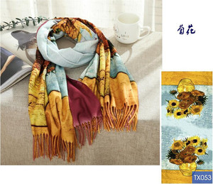 Zipeiwin Factory Directly <strong>Sale</strong> Cheap Custom Polyester Digital Print <strong>Cashmere</strong> <strong>Scarf</strong> - Product Image 2