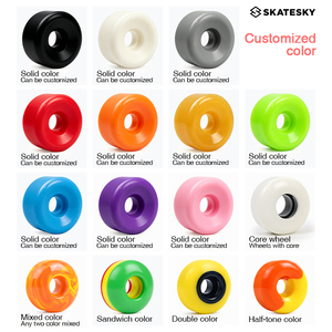 <span class=keywords><strong>Ruedas</strong></span> de monopatín <span class=keywords><strong>Freeride</strong></span> <span class=keywords><strong>Longboard</strong></span> de 65mm de colores mezclados personalizados - Product Image 6
