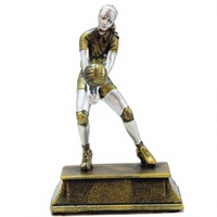 Trophée de volley-ball en résine avec logo personnalisé du fabricant pour les récompenses sportives, les championnats, les souvenirs, vente en gros