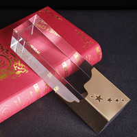 Trophée personnalisé en cristal K9 avec base métallique en forme de montagne pour cadeaux souvenirs de coopération commerciale