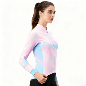 Maillot de Ciclismo Ligero con Estampado Multicolor, Personalizado, de Manga Larga y Múltiples Bolsillos para Eventos de Ciclismo al Aire Libre - Product Image 2