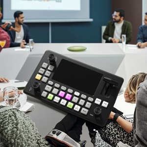 Ezolen năm cách PGM pvw kiểm soát T-Bar Rocker menu Knob video Switcher cho live streaming hỗ trợ lên hai lớp cho hội nghị - Product Image 3
