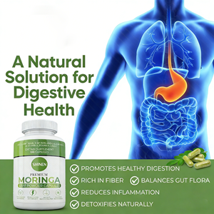 Cápsulas de Folha de Moringa <span class=keywords><strong>Malunggay</strong></span> com Vitaminas, Minerais e Extratos Herbais para Aumento da Imunidade para Adultos - Product Image 2