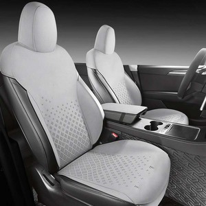 ชุดหุ้มเบาะรถยนต์หนังกลับอัลคันทาร่าแบบสปอร์ต ดีไซน์พิเศษ สำหรับรถเทสล่า รุ่น <span class=keywords><strong>3</strong></span>  ครบชุด ใช้ได้ทุกฤดู - Product Image 3