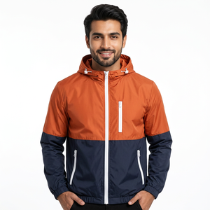 High Quality Outdoor Waterproof Polyester Windbreaker <b>Jacket</b> Fashion Custom Logo Printing Rain <b>Jacket</b> - Product Image 1