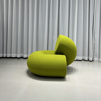 Sofá individual de diseño moderno, silla de algodón con forma de oruga o serpiente para sala de estar, modelo de sofá Perezoso