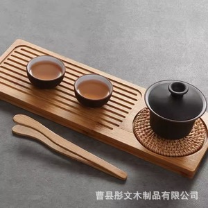 Japanese Style Wooden <b>Tea</b> <b>Tray</b> Rectangle Solid Wood Mini Minimalist Home Use Easy To Clean Unfinished - Product Image 5