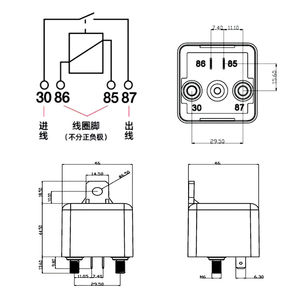 Relais électromagnétique automobile KH180 12V 24V 120A 200A 250A 4 broches, relais de démarrage et de préchauffage à courant élevé normalement fermé KH180 - Product Image 5