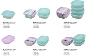 Conteneur de stockage des aliments, carré, facile à utiliser, transparent, avec couvercle - Product Image 5