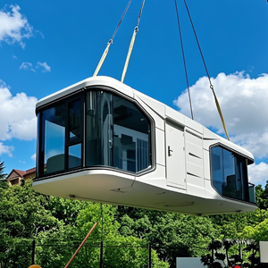 Casa Capsula Spaziale Prefabbricata Modulare con Struttura in Acciaio e Pannelli Sandwich - Soluzione Personalizzata per Casa <span class=keywords><strong>Mobile</strong></span>, Hotel, Ufficio, Villa, Parco, Cortile - Product Image 1