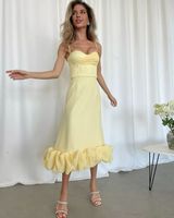 Vêtements de mode pour femmes Designers Factory Oem Robe mi-longue personnalisée Lime a Line Robes pour femmes